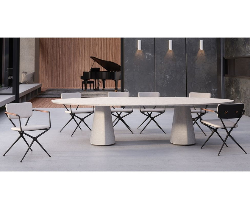 Modern Exes Oval Outdoor Dining Table by Royal Botania Casa Design Group