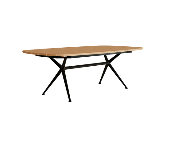 Modern Teak and Aluminum Exes Rectangular Outdoor Dining Table by Royal Botania Casa Design Group