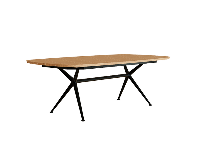 Modern Teak and Aluminum Exes Rectangular Outdoor Dining Table by Royal Botania Casa Design Group