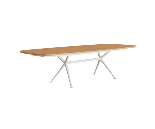 Modern Teak and Aluminum Exes Rectangular Outdoor Dining Table by Royal Botania Casa Design Group