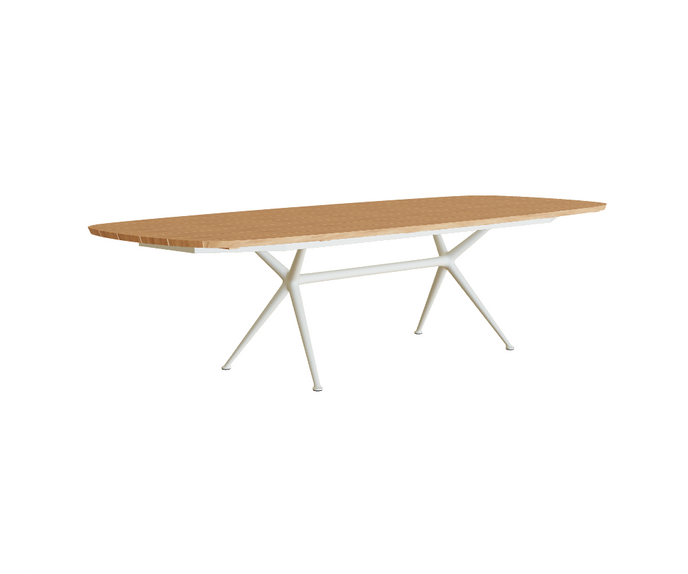Modern Teak and Aluminum Exes Rectangular Outdoor Dining Table by Royal Botania Casa Design Group