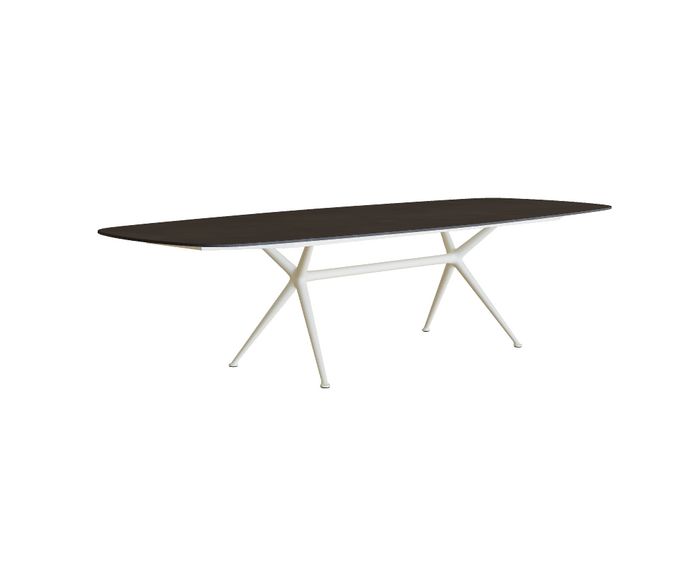 Modern Teak and Aluminum Exes Rectangular Outdoor Dining Table by Royal Botania Casa Design Group