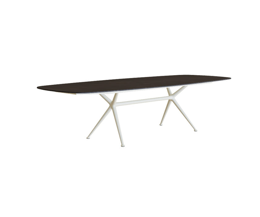 Modern Teak and Aluminum Exes Rectangular Outdoor Dining Table by Royal Botania Casa Design Group