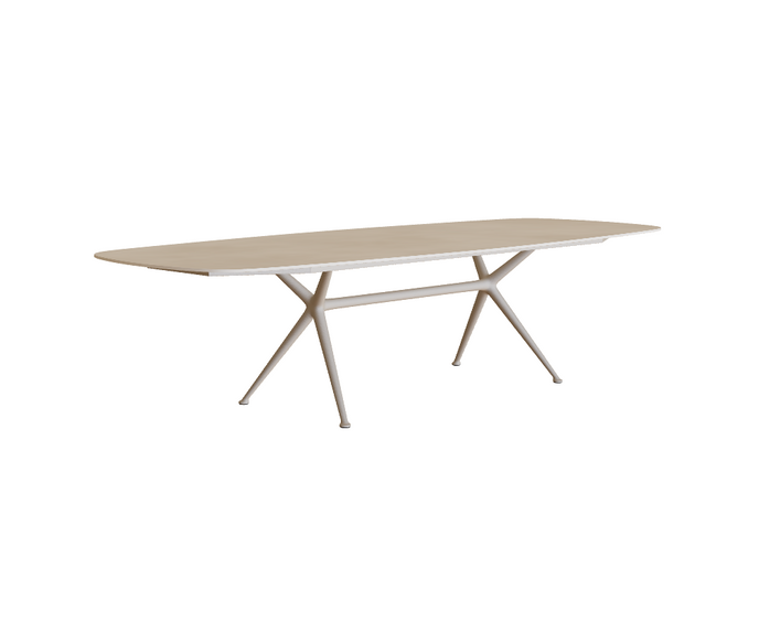 Modern Teak and Aluminum Exes Rectangular Outdoor Dining Table by Royal Botania Casa Design Group