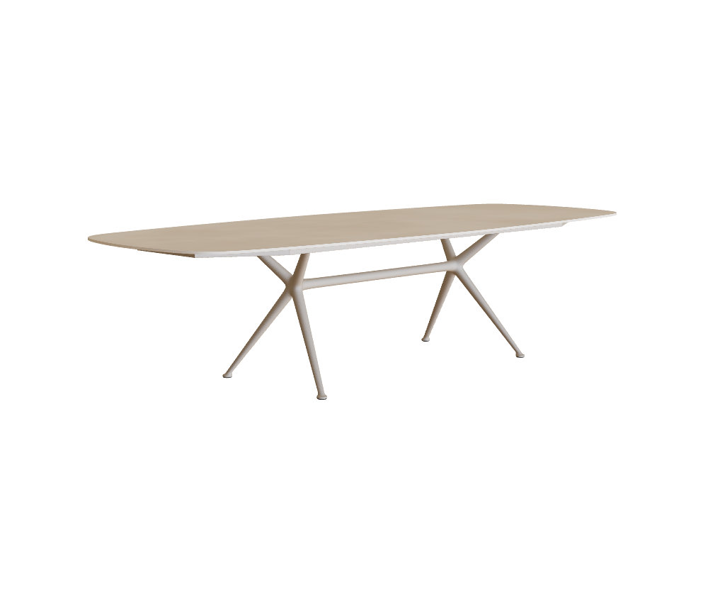 Modern Teak and Aluminum Exes Rectangular Outdoor Dining Table by Royal Botania Casa Design Group