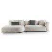 Frigerio Felix Sectional Sofa modular designer sectional with upholstered cushions and refined metal details Casa Design Group