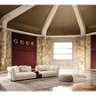 Frigerio Felix Sectional Sofa modular designer sectional with upholstered cushions and refined metal details Casa Design Group