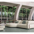 Frigerio Felix Sectional Sofa modular designer sectional with upholstered cushions and refined metal details Casa Design Group
