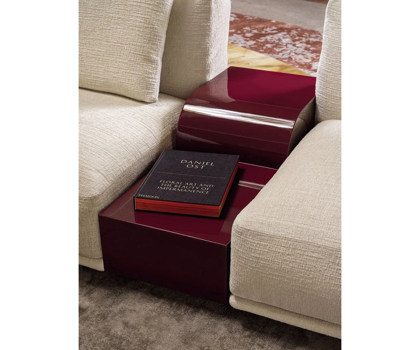 Frigerio Felix Sectional Sofa modular designer sectional with upholstered cushions and refined metal details Casa Design Group