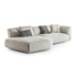 Frigerio Felix Sectional Sofa modular designer sectional with upholstered cushions and refined metal details Casa Design Group