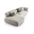 Frigerio Felix Sectional Sofa modular designer sectional with upholstered cushions and refined metal details Casa Design Group
