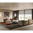 Frigerio Felix Sofa modular designer sofa with upholstered cushions and refined metal details Casa Design Group