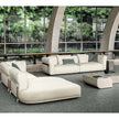 Frigerio Felix Sofa modular designer sofa with upholstered cushions and refined metal details Casa Design Group