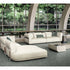Frigerio Felix Sofa modular designer sofa with upholstered cushions and refined metal details Casa Design Group