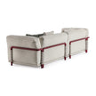 Frigerio Felix Sofa modular designer sofa with upholstered cushions and refined metal details Casa Design Group