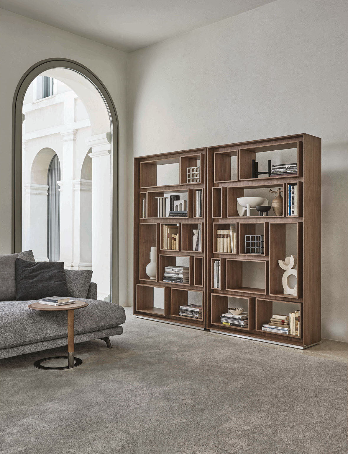 High End First Bookcase by Porada Casa Design Group