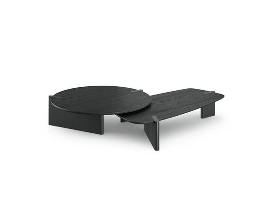 Flatiron Coffee Table by Bonaldo with sculptural asymmetrical legs and a contemporary top.