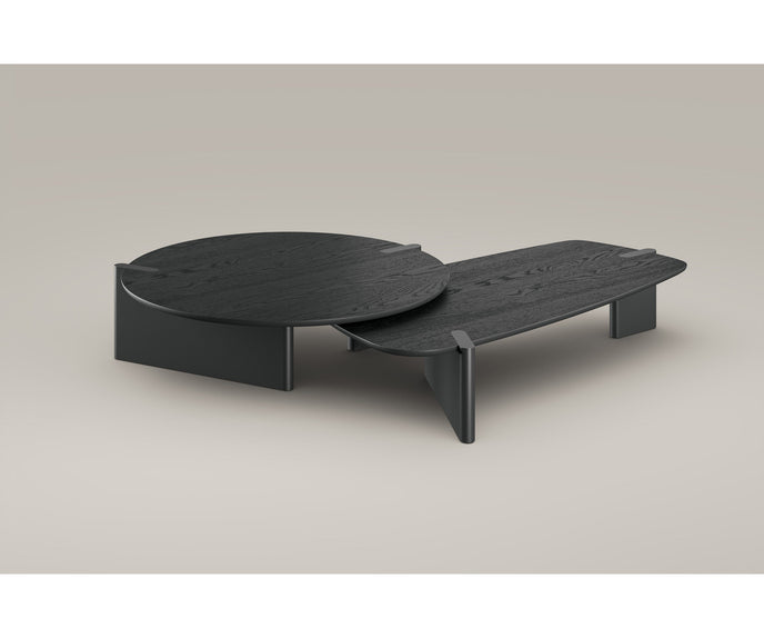 Flatiron Coffee Table by Bonaldo with sculptural asymmetrical legs and a contemporary top.