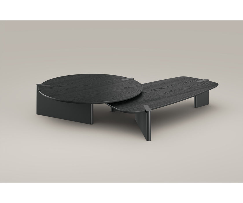 Flatiron Coffee Table by Bonaldo with sculptural asymmetrical legs and a contemporary top.