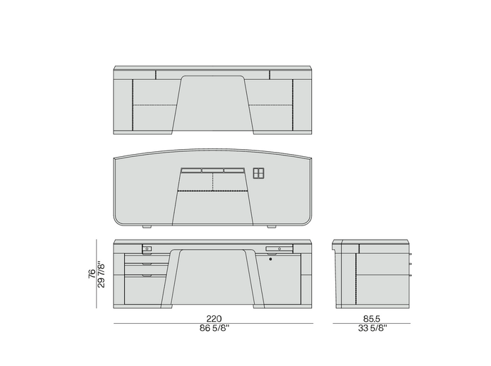High End Flavio Desk by Porada Casa Design Group