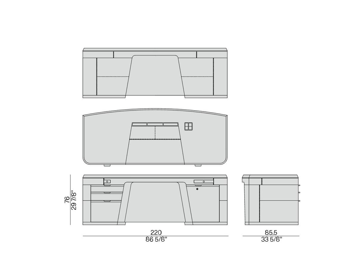 High End Flavio Desk by Porada Casa Design Group