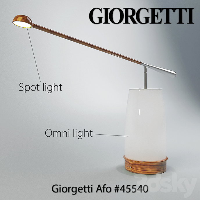 High End Floor Sample Afo Table Lamp by Giorgetti Casa Design Group