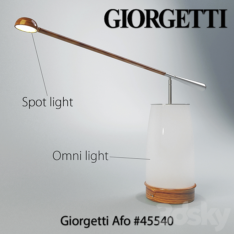 High End Floor Sample Afo Table Lamp by Giorgetti Casa Design Group