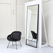 Floor Sample Bell Mirror with Black Metal Frame by Camerich | Casa Design Group