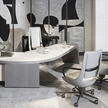 High End Floor Sample Clip Office Chair by Giorgetti Casa Design Group