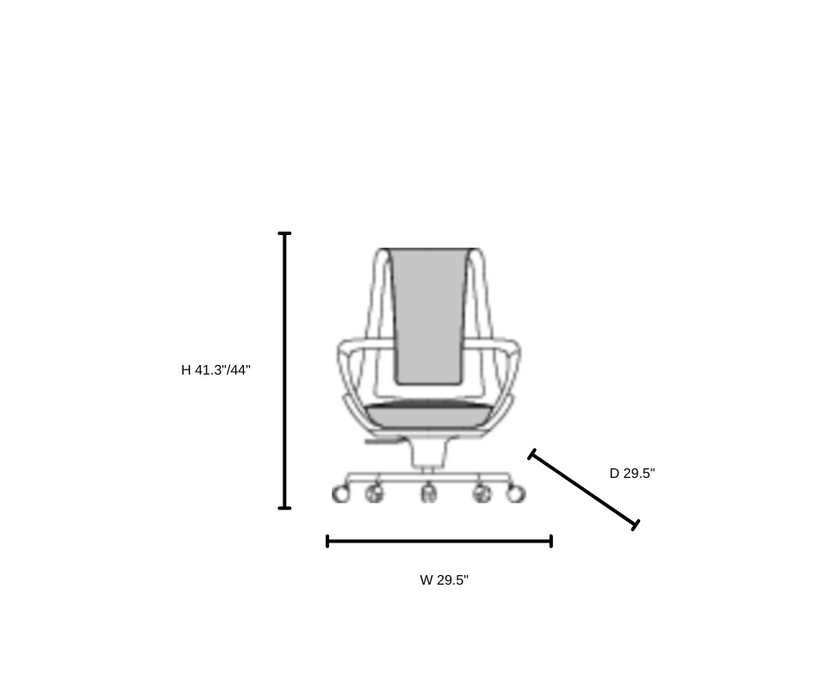High End Floor Sample Clip Office Chair by Giorgetti Casa Design Group