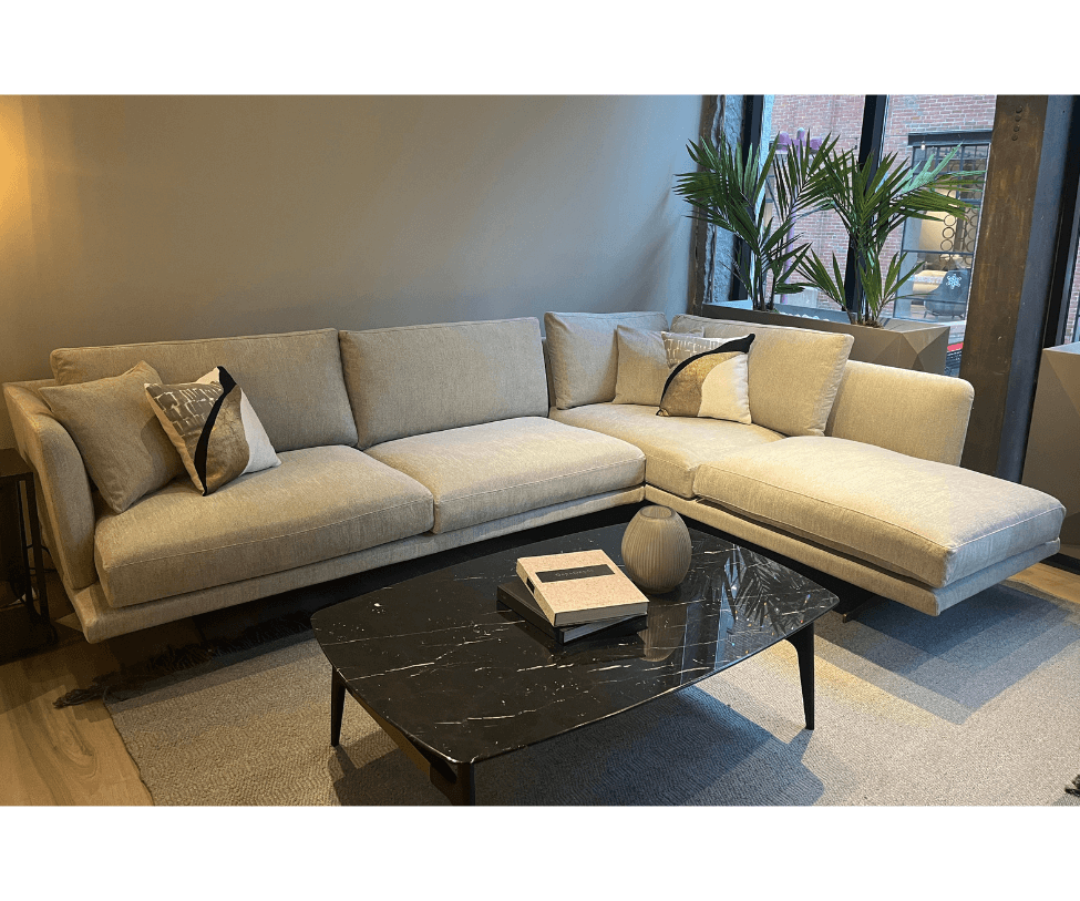 High End Floor Sample Clipper Sectional Sofa by Marelli Casa Design Group