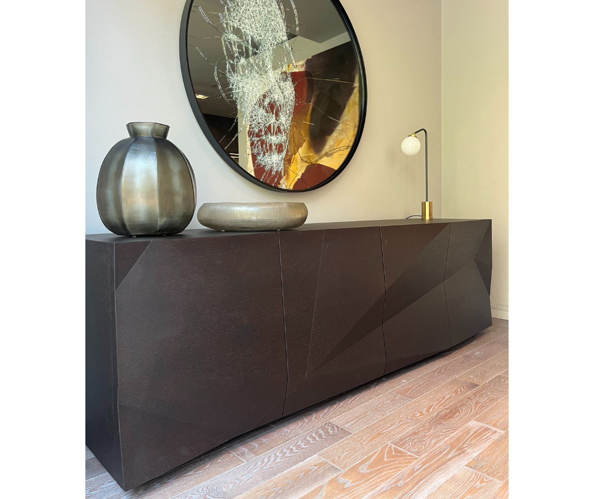 High End Floor Sample Crash Wood Sideboard by Emmemobili Casa Design Group