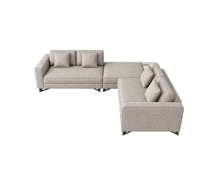 Floor Sample Davis Out Sectional in Fabric Ischia 12 by Frigerio | Casa Design Group