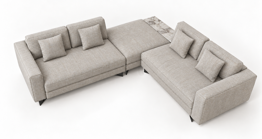 Floor Sample Davis Out Sectional in Fabric Ischia 12 by Frigerio | Casa Design Group