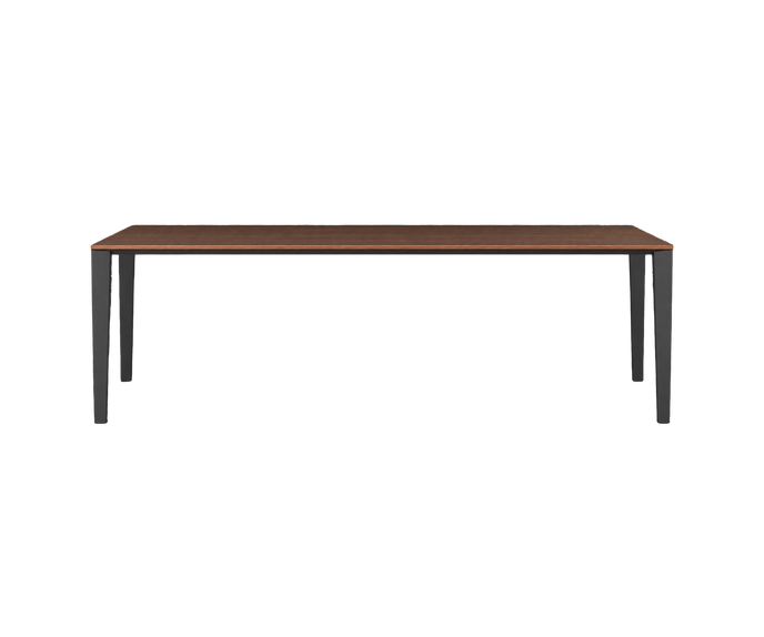 Floor Sample Filigree Table with Eucalyptus Top and Iridium Brown Structure by Molteni&C | Casa Design Group