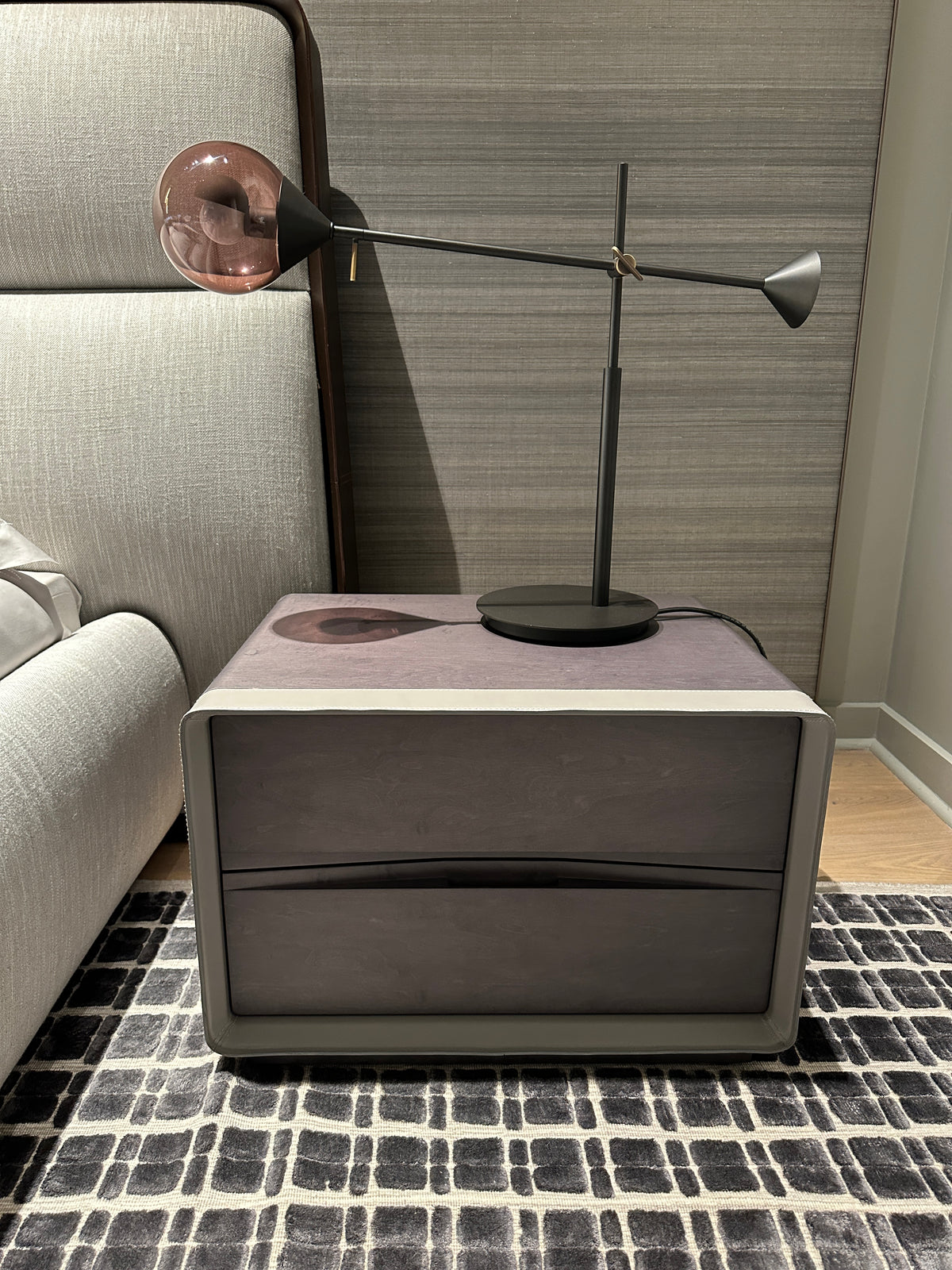High End Floor Sample Frame 2 Drawer Night Stand by Giorgetti Casa Design Group