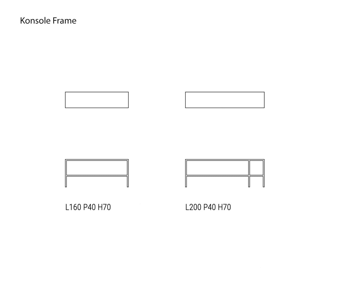 High End Floor Sample Frame Console Table by Marelli Casa Design Group