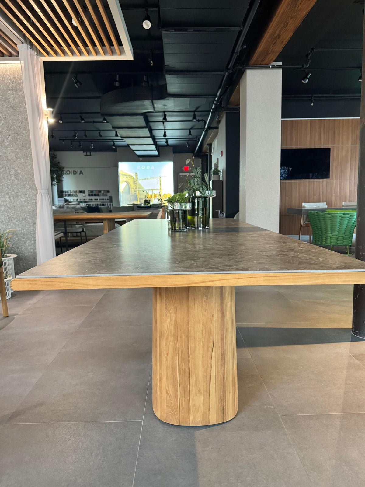 High End Floor Sample Giro Outdoor Dining Table by Kettal Casa Design Group