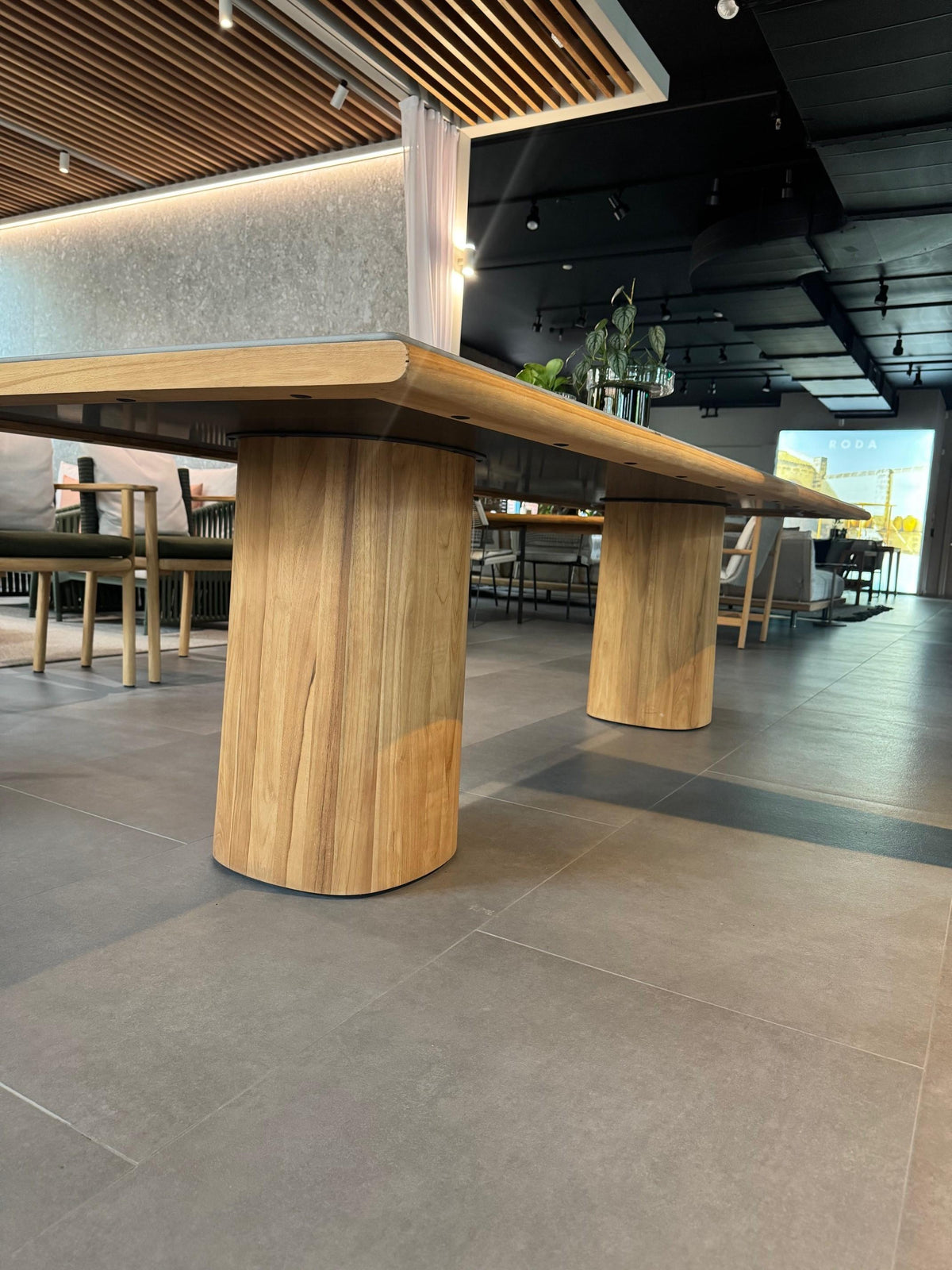 High End Floor Sample Giro Outdoor Dining Table by Kettal Casa Design Group