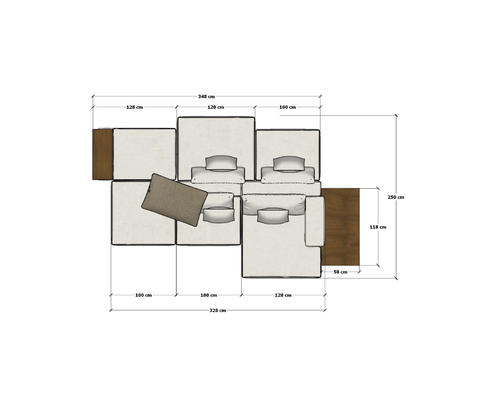 High End Floor Sample Marteen Sofa by Molteni&amp;C Casa Design Group