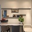 Floor Sample Mirror Lines with Black Nickel, White Carrara Marble and Brass Details by MDF Italia | Casa Design Group