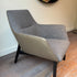 Floor Sample Qing Chair Low Back in Sky-Shadow Grey and Leather Cafe Noir by Camerich | Casa Design Group