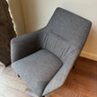 Floor Sample Qing Chair Low Back in Sky-Shadow Grey and Leather Cafe Noir by Camerich | Casa Design Group