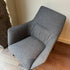 Floor Sample Qing Chair Low Back in Sky-Shadow Grey and Leather Cafe Noir by Camerich | Casa Design Group