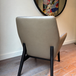 Floor Sample Qing Chair Low Back in Sky-Shadow Grey and Leather Cafe Noir by Camerich | Casa Design Group