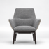 Floor Sample Qing Chair Low Back in Sky-Shadow Grey and Leather Cafe Noir by Camerich | Casa Design Group