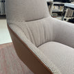 Floor Sample Qing Chair Low Back in Sky-Shadow Grey and Leather Cafe Noir by Camerich | Casa Design Group