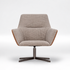Floor Sample Qing Chair Low Back in Sky-Shadow Grey and Leather Cafe Noir by Camerich | Casa Design Group
