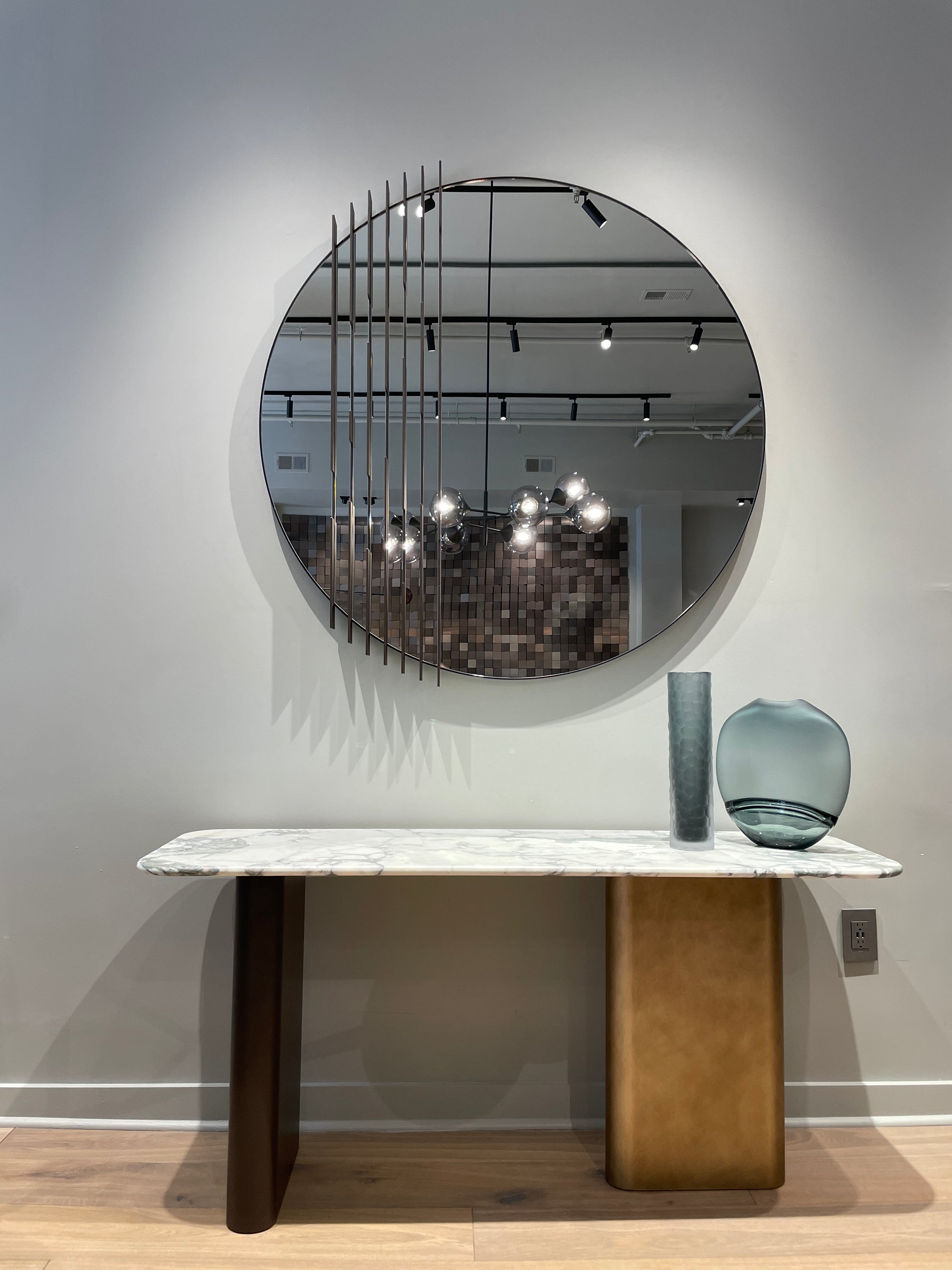 High End Floor Sample Rift Mirror by Giorgetti Casa Design Group