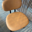 Floor Sample Set of 4 Med Dining Chairs in Black Ash and Anilina Leather by Acerbis | Casa Design Group